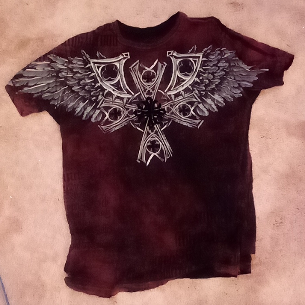 Y2k red affliction t shirt XL